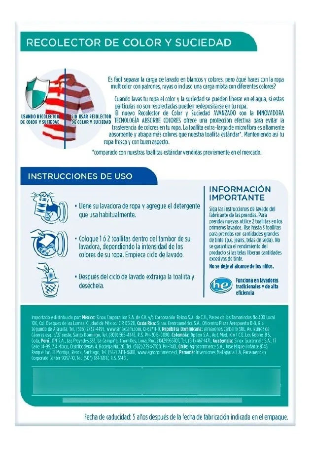 Recolector De Color y Suciedad 20u Dr.Beckma