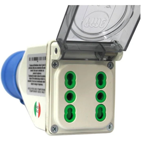 Adaptador Industrial 2x 2p+t 16A 250v IP44 Fanton Vkb