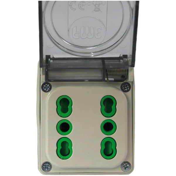 Adaptador Industrial 2x 2p+t 16A 250v IP44 Fanton Vkb