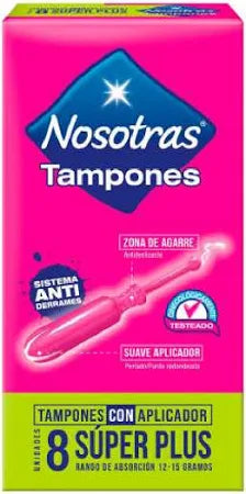 Tampones Comodidad-V Super Plus Con Aplicador 8u Nosotras