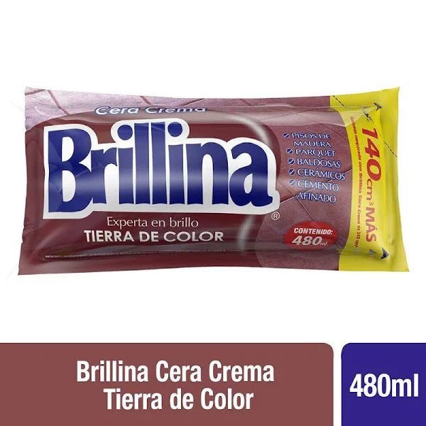 Cera Crema Tierra De Color Doypack 480cc Brillina