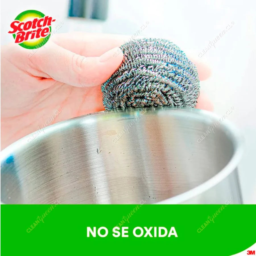 Esponja Acero Inoxidable Espiral 2u Scotch Brite