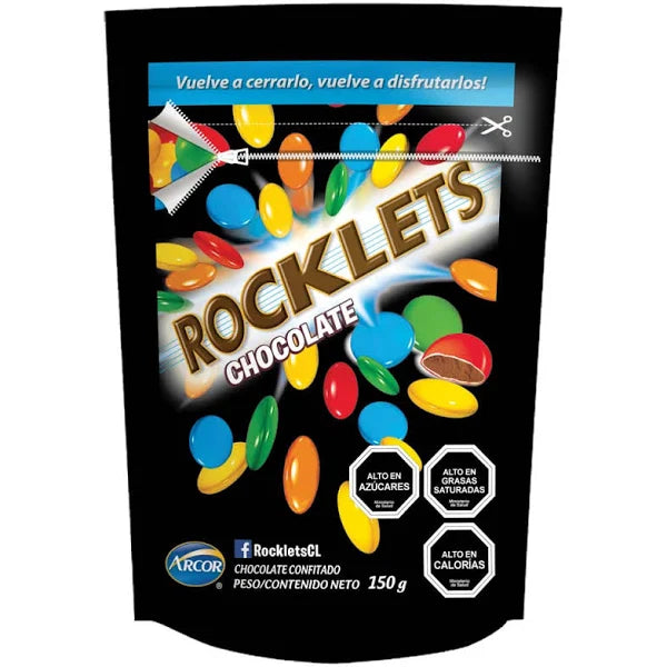 Chocolate Confitado Rocklets 150g 1un Arcor