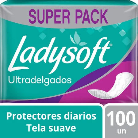 Toallas Femeninas Protectores Diarios Tela Suave 100u Ladysoft