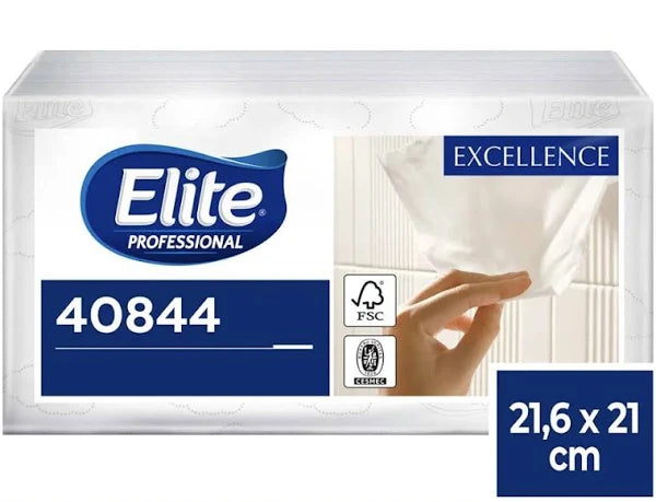 Toalla De Papel Dobladas Doble Hoja 21.6x21cm 200u (40884) Elite