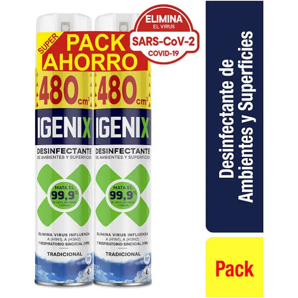Pack Desinfectante Ambiental Tradicional 2x 480cm³ Igenix