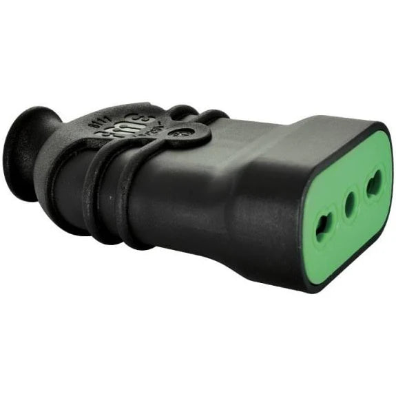 Enchufe Hembra 2p+t 10a 250v Negro Fanton