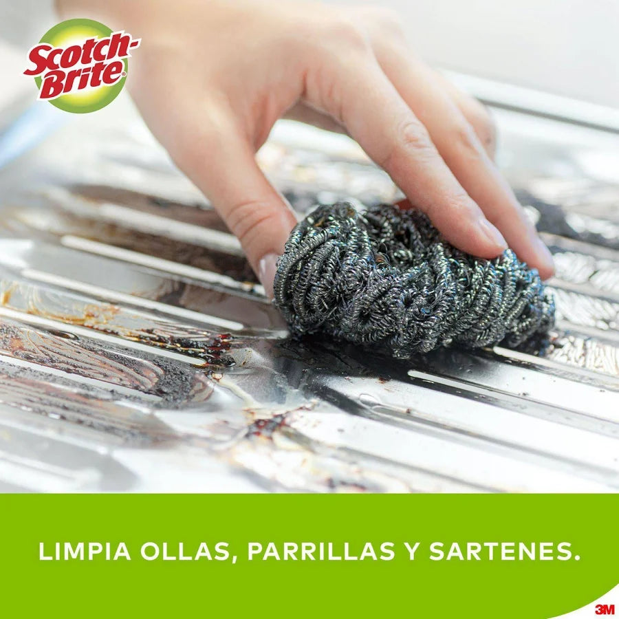 Esponja Acero Inoxidable Espiral 2u Scotch Brite