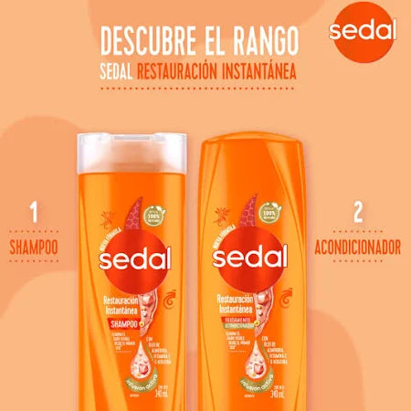 Shampoo Restauración Instantánea 340ml Sedal
