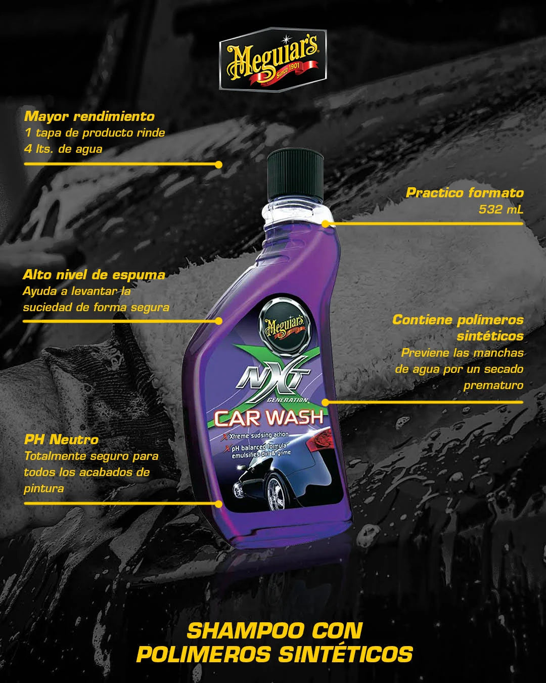 Shampoo Para Autos Nxt Car Wash 532ML (G12619)