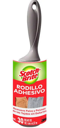 Rodillo Adhesivo Quita Polvo y Pelusas 30 Laminas 1u Scotch Brite