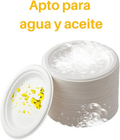 Plato Blanco Biodegradable Desechable 15cm Vanni