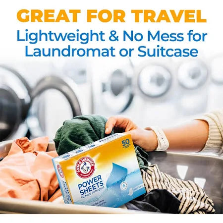 Detergente En Laminas Power Sheet 50ct Arm Hammer