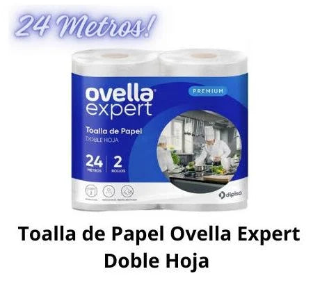 Toalla De Papel Doble Hoja 24m 16 Rollos Ovella