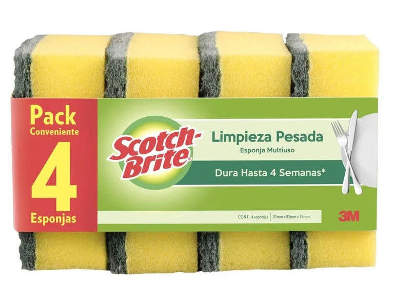 Esponja Lisa Clasica 4u Scotch Brite