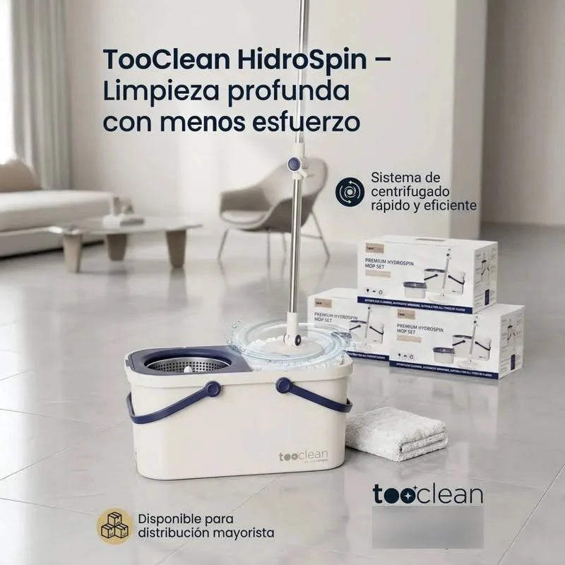 Set Mopa HidroSpin con Repuesto Adicional tooclean