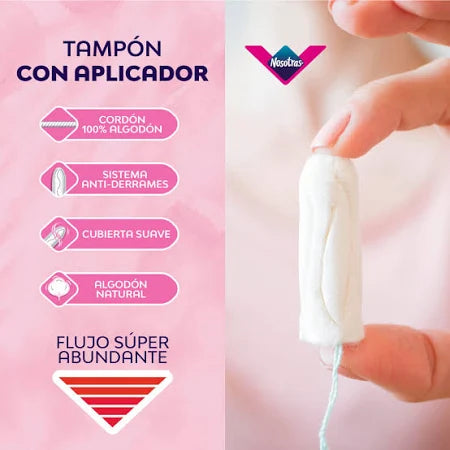 Tampones Comodidad-V Super Plus Con Aplicador 8u Nosotras