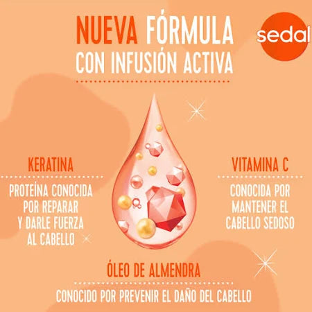 Shampoo Restauración Instantánea 340ml Sedal