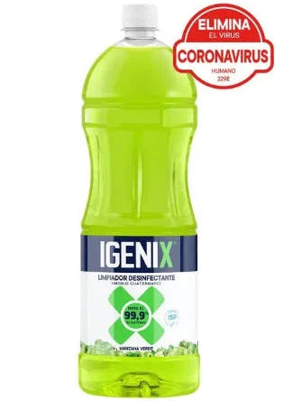 Limpiador Desinfectante Amonio Liquido Manzana Verde 1800cc Igenix