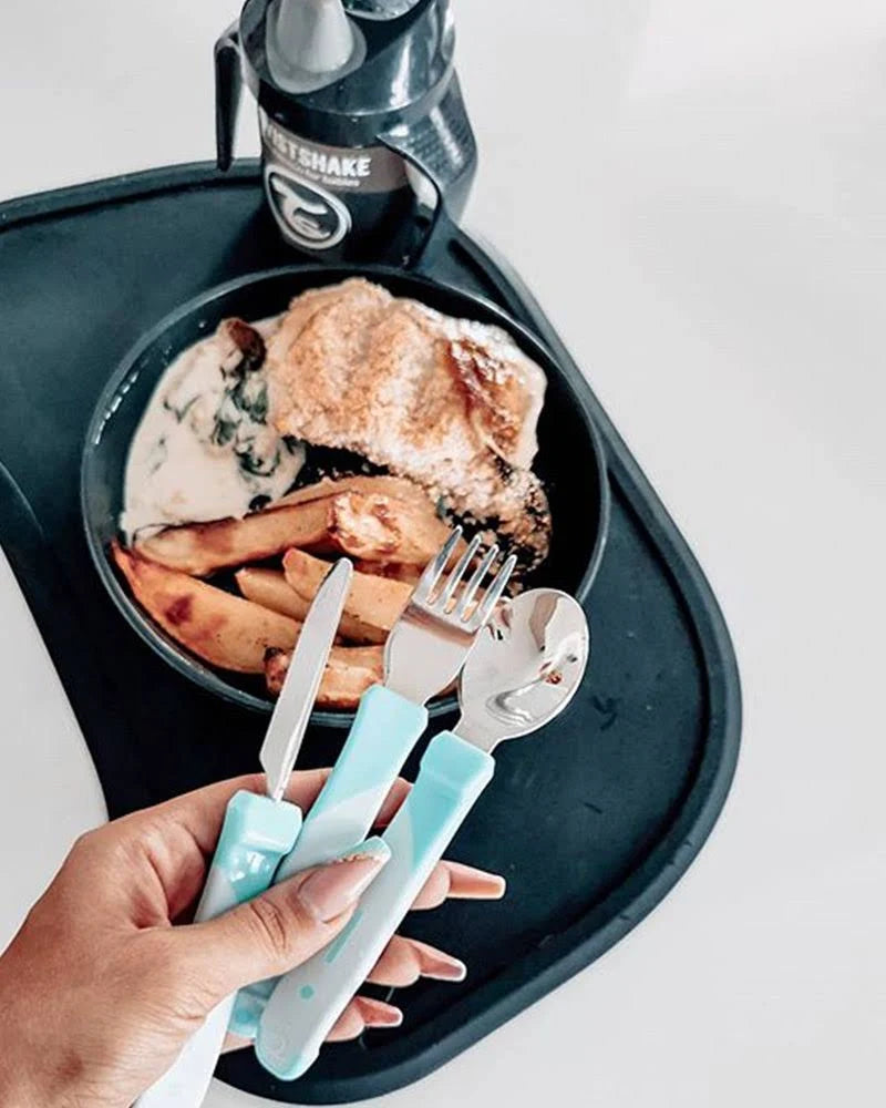 Servicio De Acero Inoxidable Azul Pastel 12+m 1u Twistshake