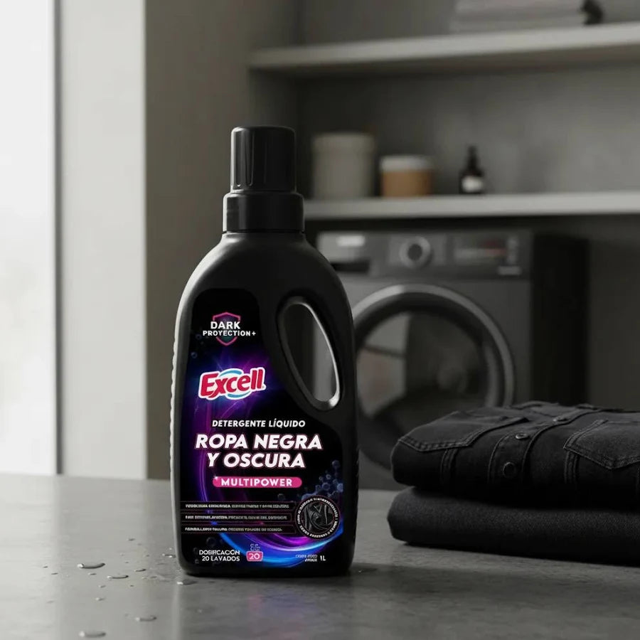 Detergente Líquido Ropa Negra 1L · Excell