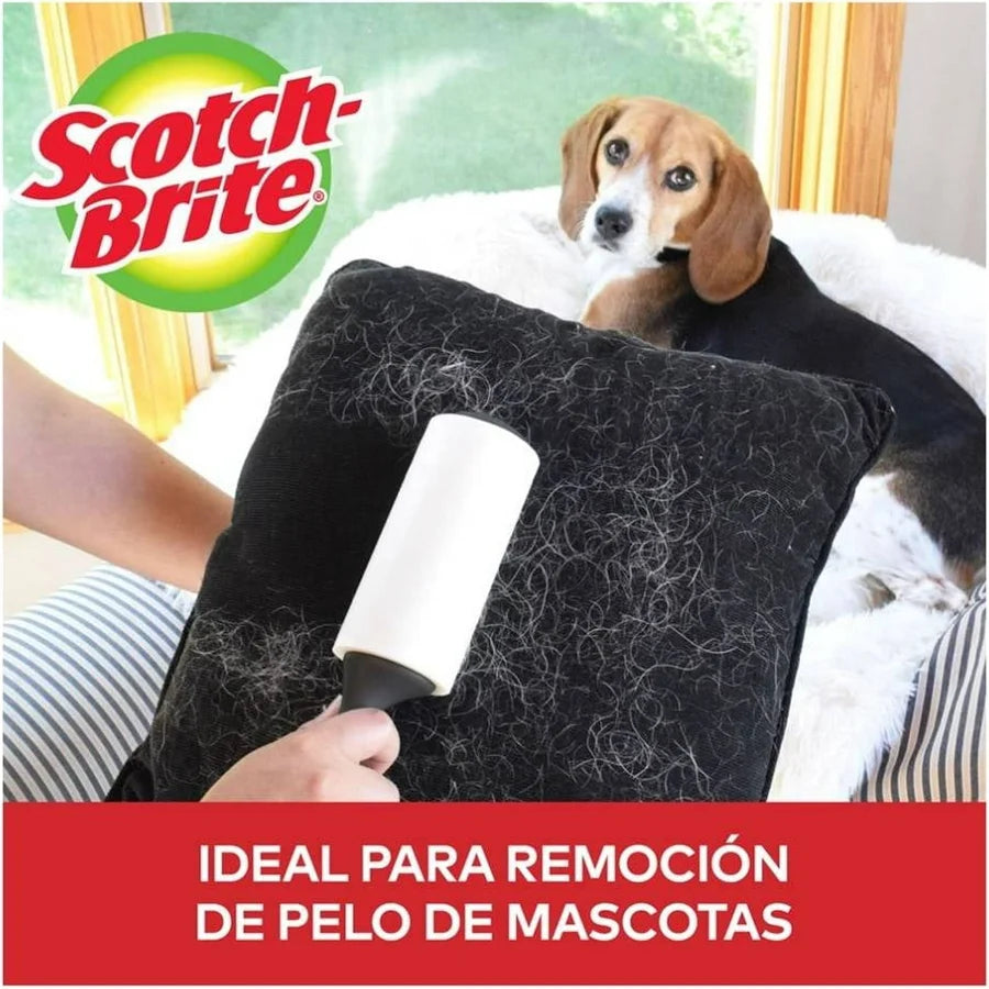 Rodillo Adhesivo Quita Polvo y Pelusas 30 Laminas 1u Scotch Brite