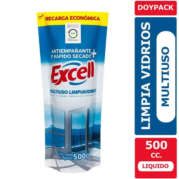 Limpia vidrios Multiusos Doypack 500cc Excell