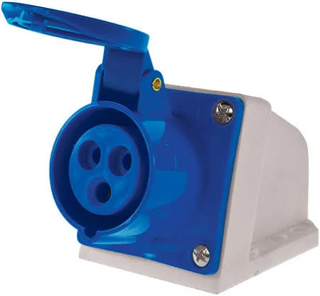 Enchufe Hembra Embutido 2p+t 16a 220v Ip44 Azul Lexo