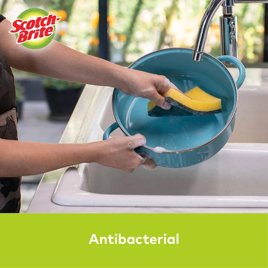 Esponja Lisa Limpieza Pesada Clasica 4u Scotch Brite