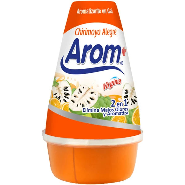 Aromatizante Ambiental En Cono Gel Chirimoya Alegre 2 En 1 Arom