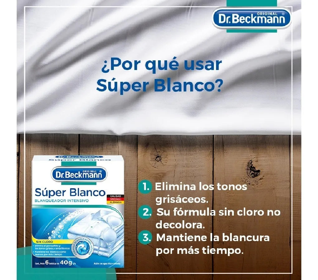Blanqueador De Ropa 240gr Dr.Beckmann