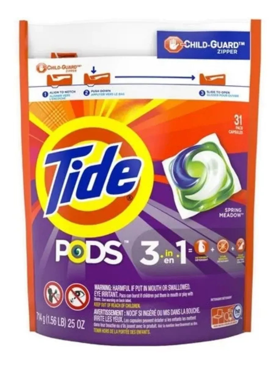 Detergente En Capsulas Tide Spring Meadow 31