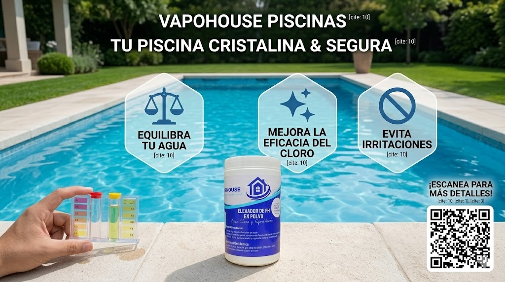 Sube PH En Polvo Para Piscina 1K Vapohouse