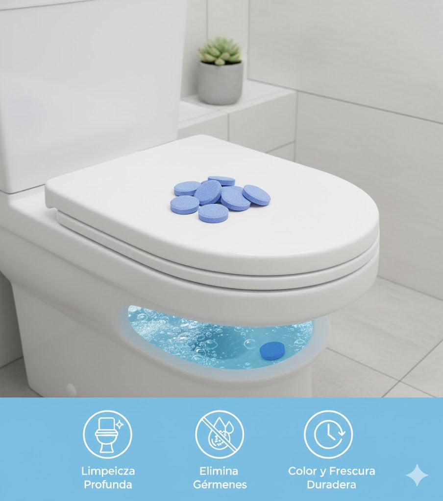 Pastillas De Cloro Para Inodoro Azul 40g 25u 1k Vapohouse