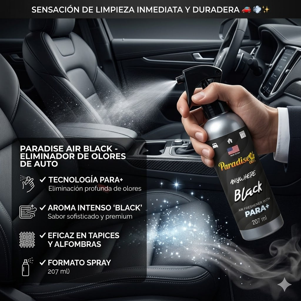 Aromatizante Para Autos Air Anywhere Odor Black 207ml (10012PK40) Paradise