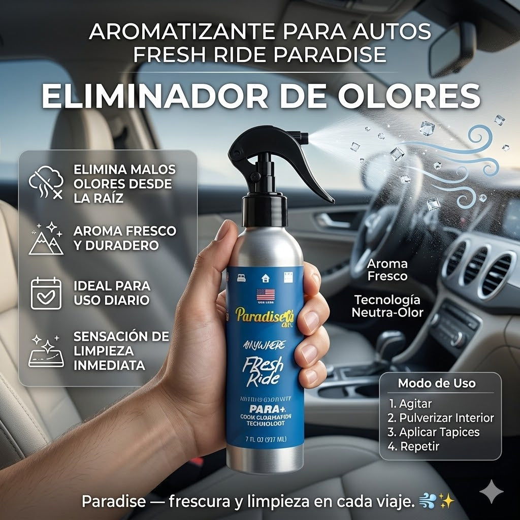 Aromatizante Para Autos Air Anywhere Odor Fresh Ride 207ml (100139PK40) Paradise