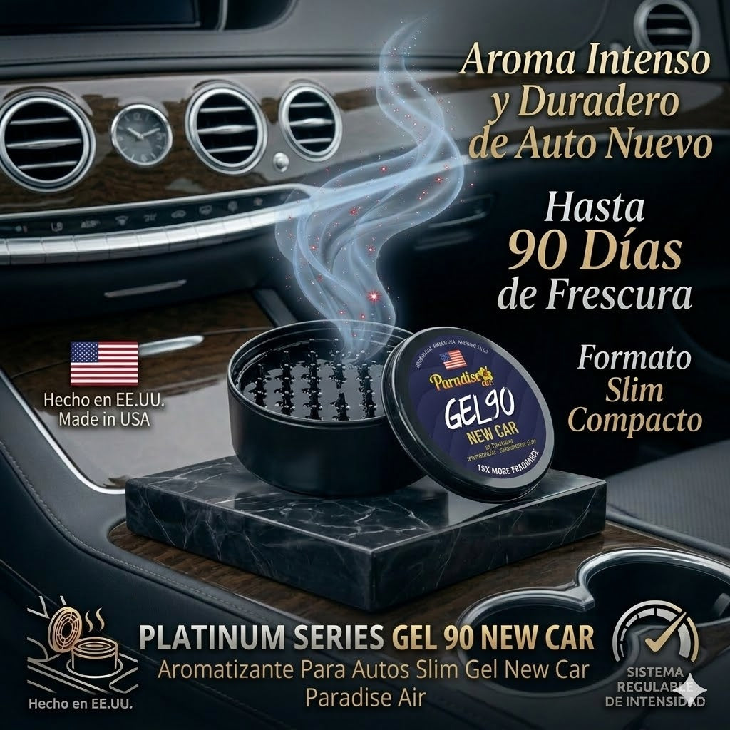 Aromatizante Para Autos Slim Gel Air Freshener New Car 1u (12007TR) Paradise