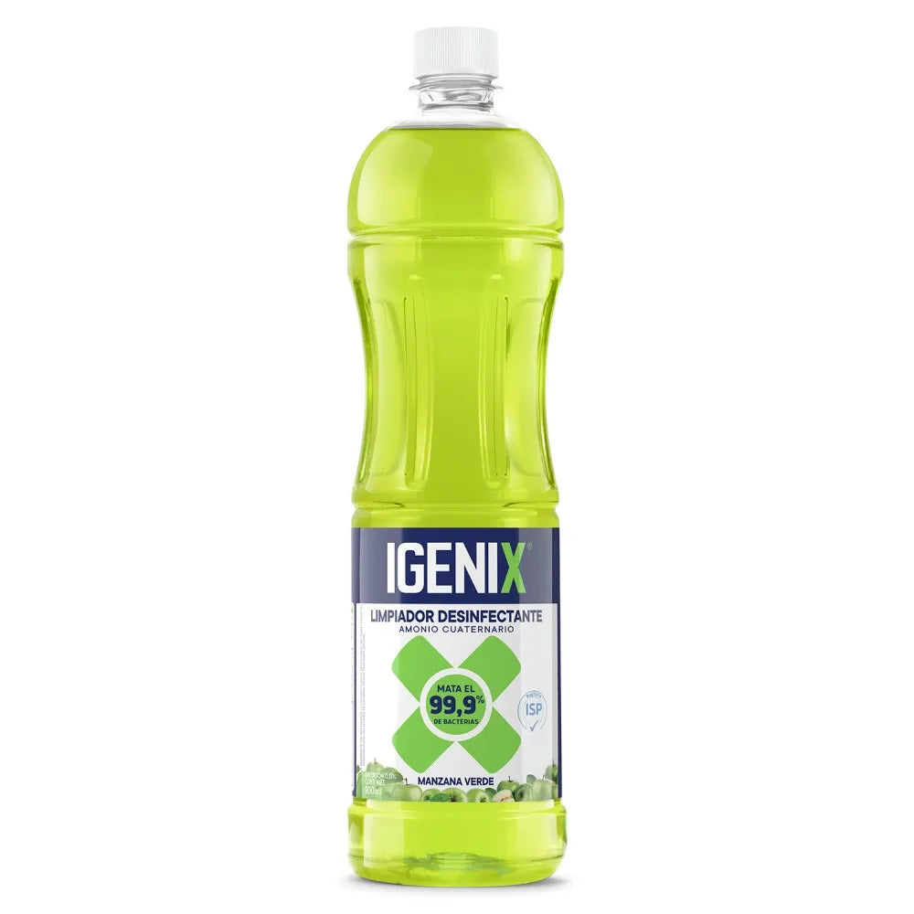 Limpiador Desinfectante Amonio Liquido Manzana Verde 900cc Igenix