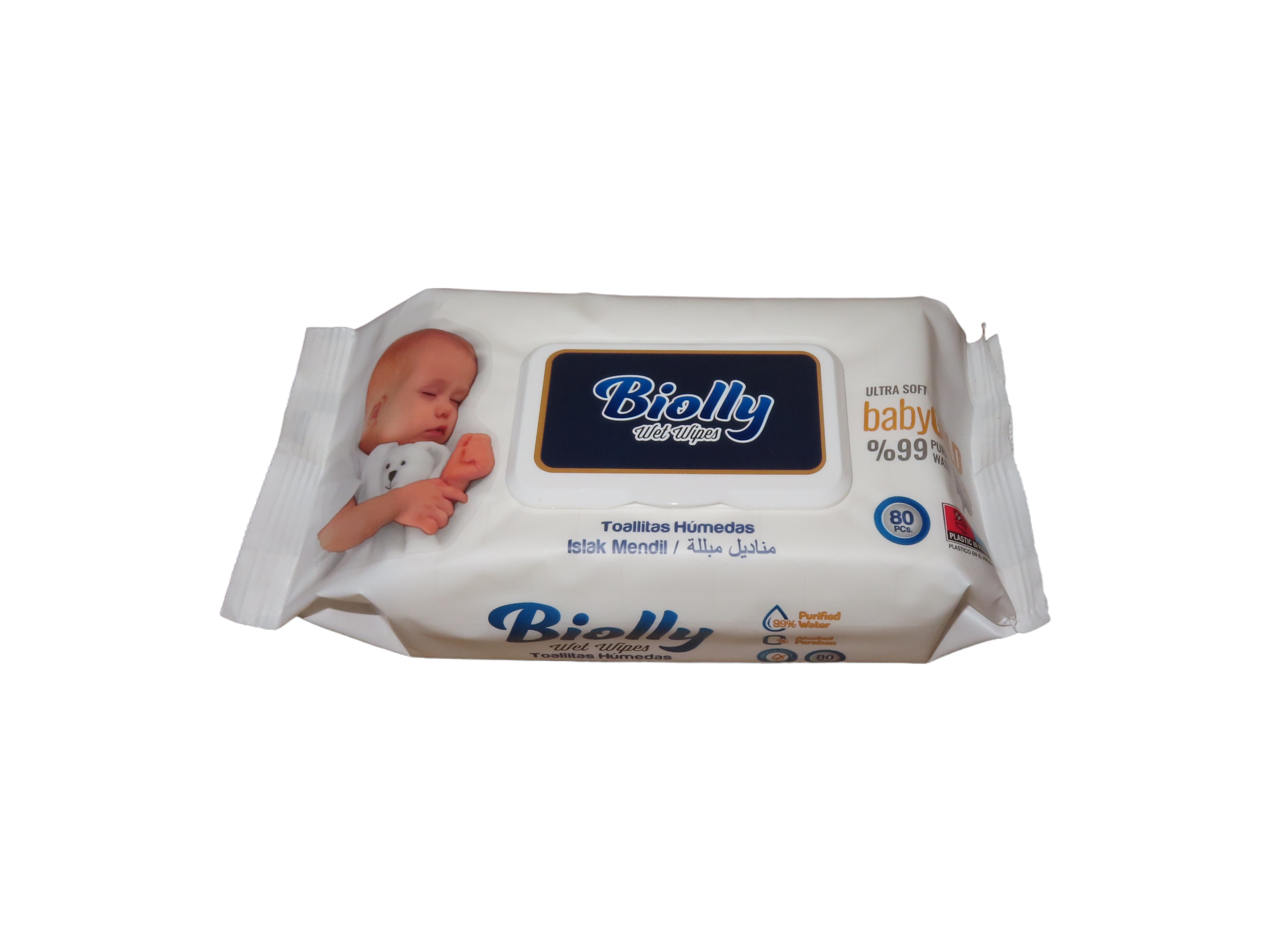 Toallitas Húmedas Baby Wipes 80Un Biolly