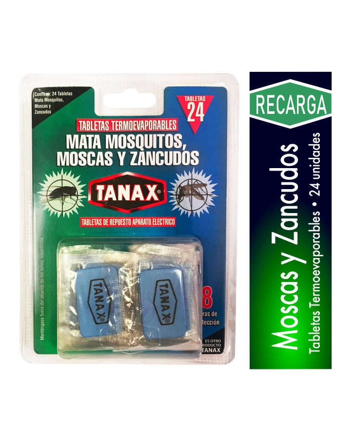 Insecticida Tabletas Mata Mosquitos Moscas Y Zancudos 24u Tanax