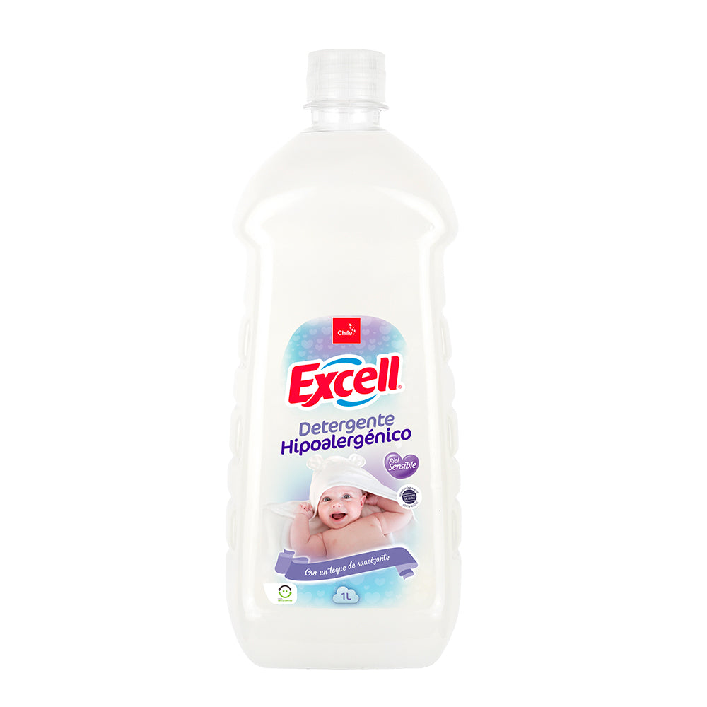 Detergente Liquido Excell Hipoalergenico Bebe 1L