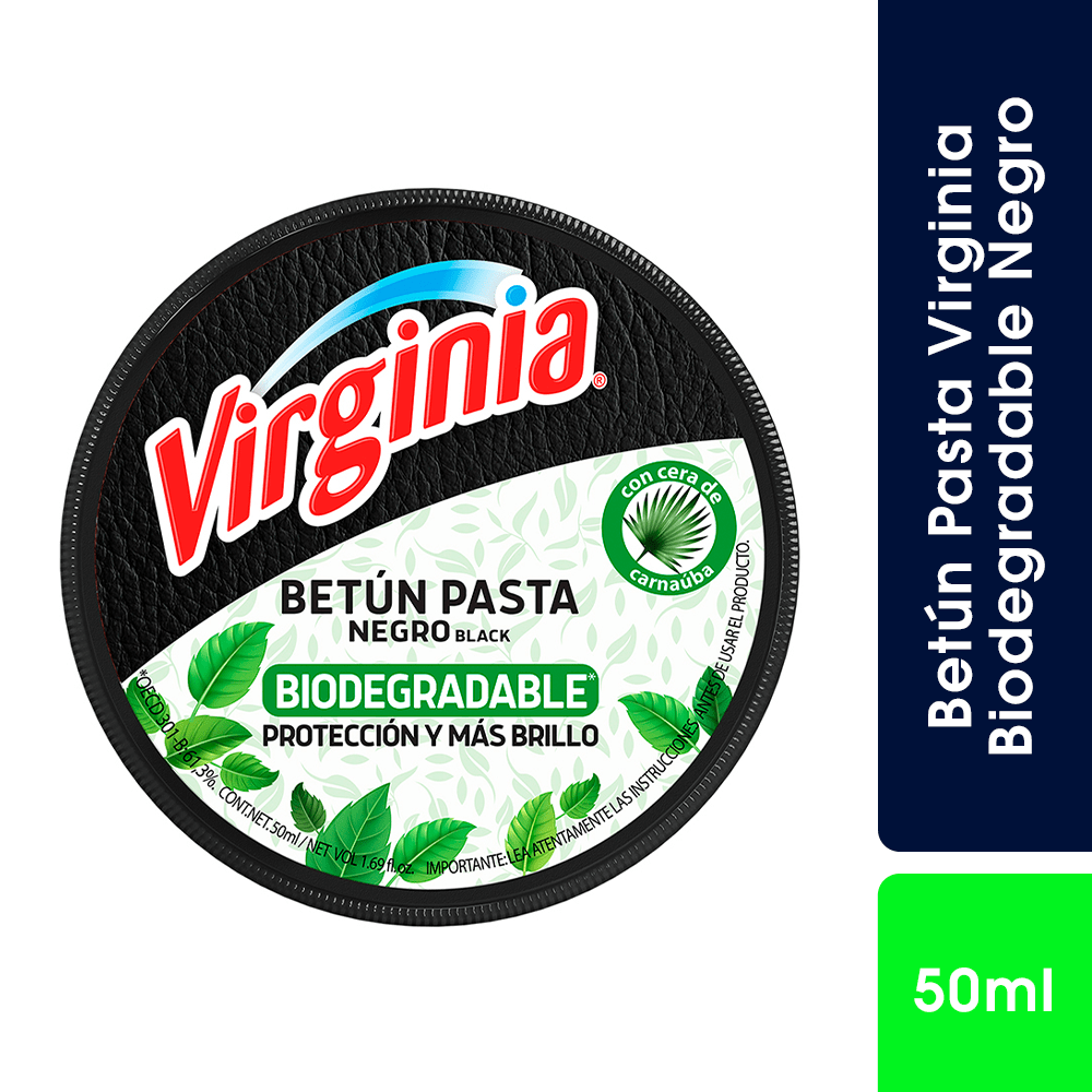 Betun Pasta Biodegradable Negro 50ml Virginia