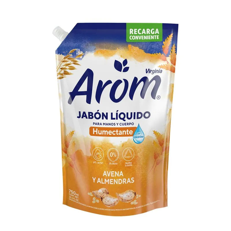 Jabon Liquido Avena Y Almendra 750ml Arom