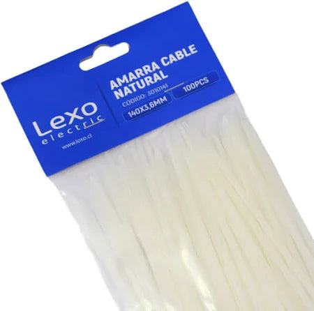 Amarra Cables 140 x 3.6mm Neutro 100u Lexo