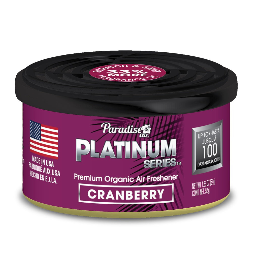 Aromatizante Para Autos Series Organic  Platinum Air Cranberry  1u (PL-12014CT144) Paradise