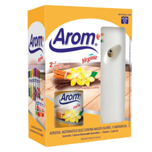 Aromatizante Ambiental + Dispensador Vainilla Canela 250cm Arom