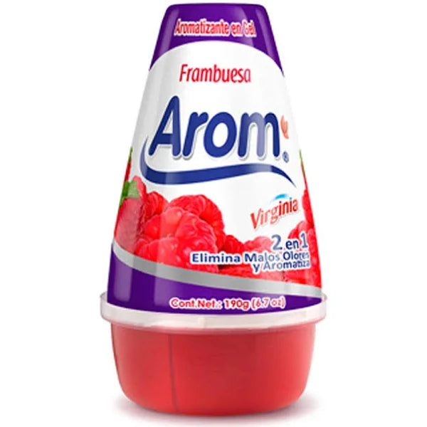 Aromatizante Ambiental En Cono Gel Frambuesa 2 En 1 Arom
