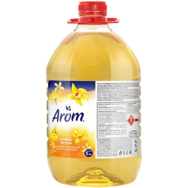 Aromatizante Ambiental Liquido Vainilla En Flor 5L Arom