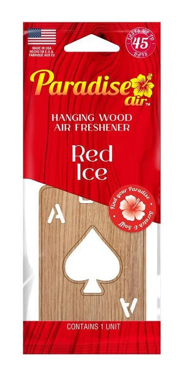 Aromatizante Para Autos Air Hanging Wood Red Ice 1u (HW-6034PK72) Paradise 