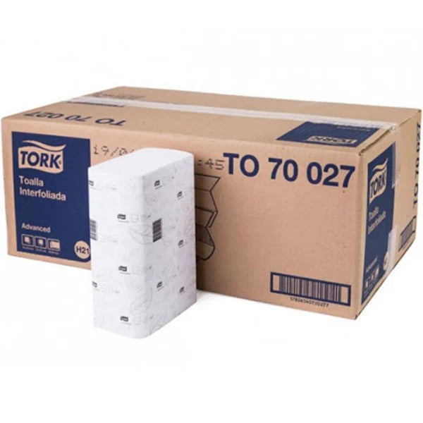 Caja 16u Toalla De Papel Doble Hoja Interfoliada 200U (to70027) Tork